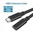 thumbnail image 2 of Cable de extensión USB C de tipo corto de 5 A, cargador rápido de 100 W, 5 m, 3 m, 3,5 metros, cable de datos USB 3.2 Gen2 de 10 Gbps macho a hembra, carga PD, 2 of 5