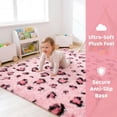 thumbnail image 2 of MUSICWAKER Pink Wild Leopard Print Shag Area Rug, Fluffy Soft Indoor Decor Rug, Dot Non-Slip Backing, 4X6ft Rug for Living Room Bedroom Home Office Dorm, 2 of 8