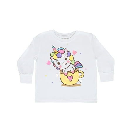 

Inktastic Teacup Unicorn Gift Toddler Boy or Toddler Girl Long Sleeve T-Shirt