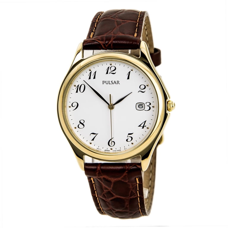 Pulsar Gold Watch with Brown Leather Strap s-l400.jpg main image 4