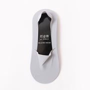 Men Summer Thin Ultra Low Cut No Show Boat Socks Cool Seamless Invisible Non Slip Silicone Heel Grip Flat Liner Hosiery