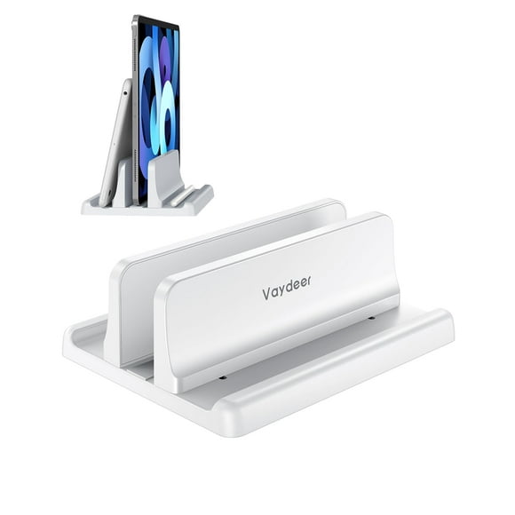 Soporte vertical para portátil Vaydeer de plástico blanco de 17,3"