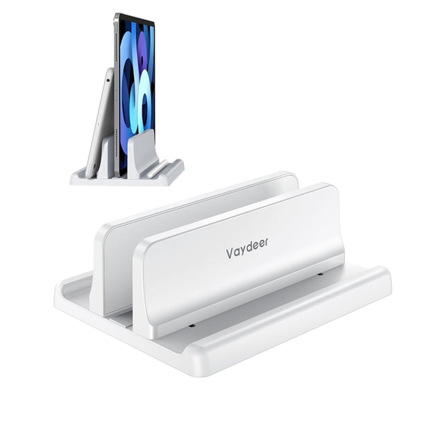 Soporte vertical para portátil Vaydeer de plástico blanco de 17,3"