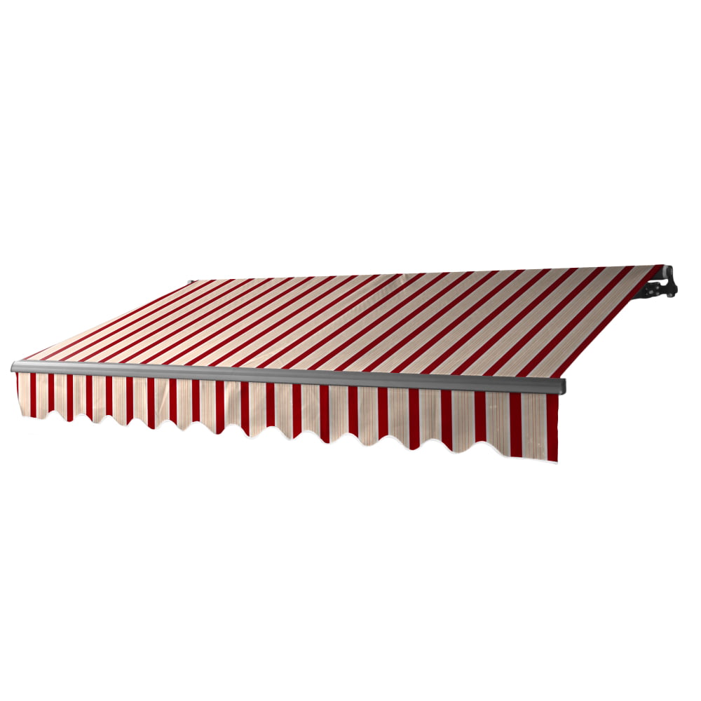 ALEKO AW10X8RWSTR05 Retractable Patio Awning 10 x 8 Feet Red and White Striped