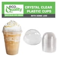 thumbnail image 5 of [150 Pack] 24oz Cups | Iced Coffee Go Cups and Dome Lids | Cold Smoothie | Plastic Cups with Dome Lids | Clear Plastic Disposable Pet Cup | Ideal for Coffee, Parfait, Juice, Soda, Cocktail, Party Cups, 5 of 7