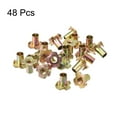thumbnail image 3 of M6x14mm T-Nuts 4 Pronged Tee Nut Carbon Steel Color Zinc Plating 48 Pack, 3 of 5