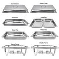 thumbnail image 2 of Jacgood Chafing Dish Buffet Set 4 Pack (Full Pan×2+Half Pan×2) Stainless Steel Food Warmer Chafer Complete Set with Water Pan, Chafing Fuel Holder for Party Catering Christmas, 2 of 7