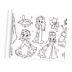 thumbnail image 4 of Pósteres para colorear, rollo de papel artístico, papel de grafiti adhesivo, libro para colorear DIY para niños linda princesa, 4 of 9
