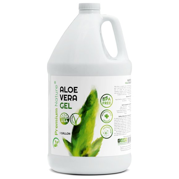 Gel de aloe vera Premium Nature Pure para rostro y cuerpo, 3,78 litros