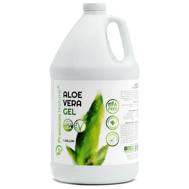 Gel de aloe vera Premium Nature Pure para rostro y cuerpo, 3,78 litros