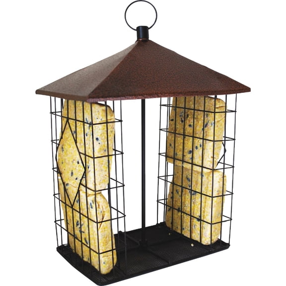 Wildlife Sciences Fly-Through Suet Cake Feeder Holds up to 4 Suet Cakes for Wild Birds — Residential Use, Standard Application