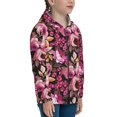 thumbnail image 5 of Pofeuu Rose Flowers Print Teenage Zipper Hoodie Sweatshirts Hooded Casual Jackets With Pocket For Boys Girls-, 5 of 6