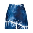 thumbnail image 4 of Pantalones Cortos Sueltos para Mujeres de Verano Impreso Encaje Hasta Bolsillo Elástico Pantalones Cortos Casuales Poliéster, Moda Pantalones Cortos de Verano para Uso Diario Y de Ocio, 4 of 5