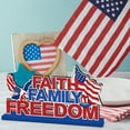 thumbnail image 4 of 4th of July Decorations Table Wooden Sign Independence Day Table Decorations Wooden Centerpieces Tiered Tray Decor for Veterans Memorial Independence Day Party Supplies, 4 of 6