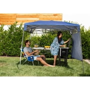 Quik Shade Go Hybrid 7 x 7 Foot Compact Slant Leg Outdoor Pop Up Canopy, Blue