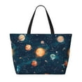 thumbnail image 2 of Lukts Système Solaire et Planètes pour Grande Capacité Sac de Voyage de Plage, Sac de Plage Pliable Imperméable, Sac d'Épicerie Réutilisable à Main Ou à l'Épaule pour Hommes et Femmes, 2 of 7
