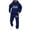 Blue, variant on Aihuaihua Jesus Sweat Suits for Men Christian Letter Print Fall Winter Outfit Religious Pullover Hoodie Sweatshirt and Jogger Trackpant Tracksuit 2 Pieces Set Dark Gray M