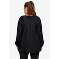 thumbnail image 2 of Ellos Women's Tie Neck Peasant Tunic Tunic, 2 of 4