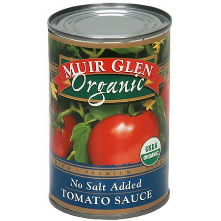 Muir Glen No Salt Added Tomato Sauce, 15 oz (Pack of