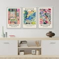 thumbnail image 4 of IDEA4WALL Framed Canvas Print Wall Art Set of 3 Henri Matisse Exhibition Posters Fine Art Nature Wilderness Geometric Floral Botanical Modern Art Calm/Relax/Cozy for Rooms - White 16"x24"x3, 4 of 5