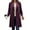 Purple, variant on Fnooota Peacoats for Women, Lapel Collar Casual Mid-length Single Breasted Womens Wool Coats Brown Size S-5XL