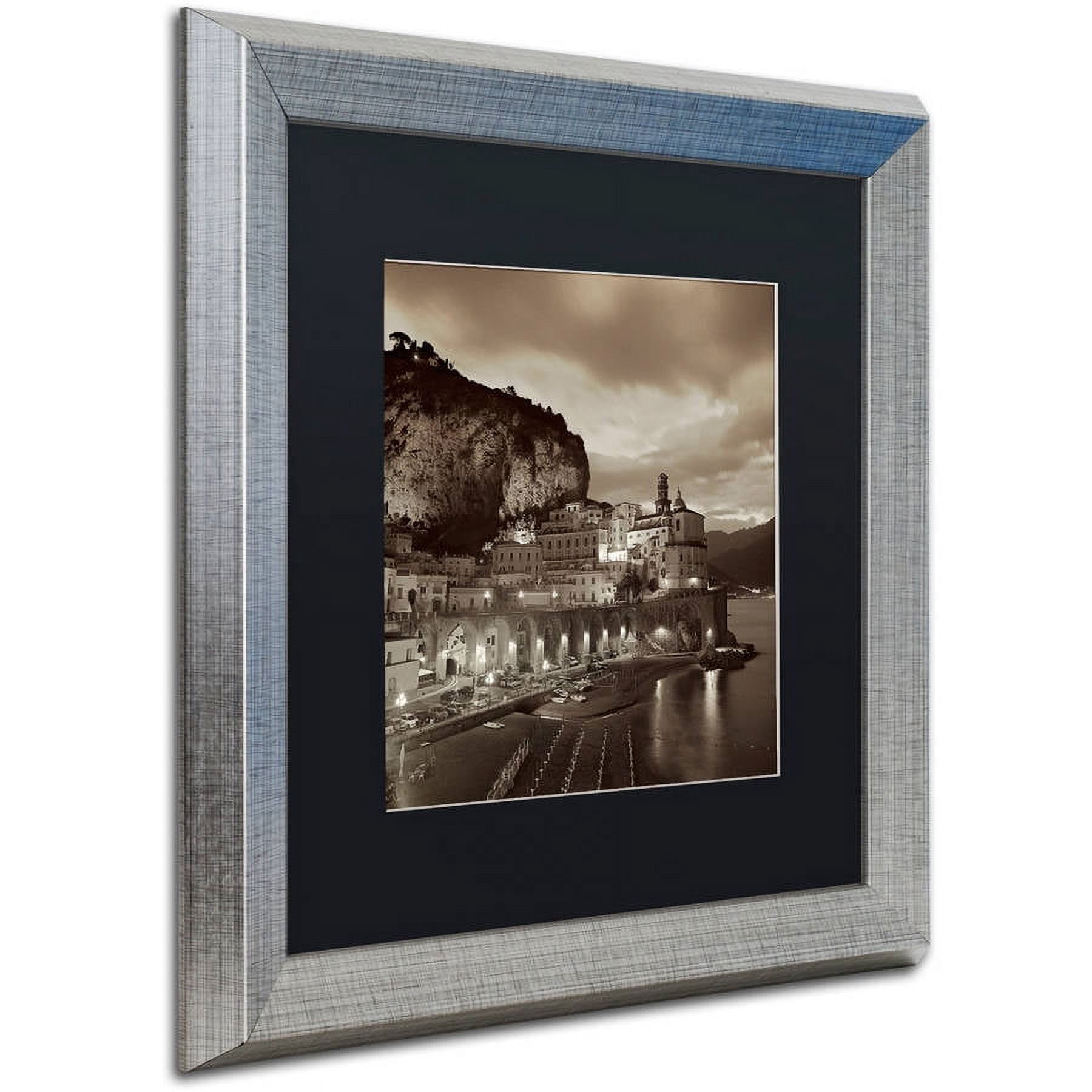 Trademark Fine Art "Atrani I" Canvas Art by Alan Blaustein, Black Matte, Silver Frame