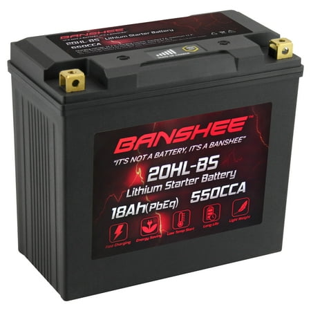 Banshee YTX20L-BS LiFePO4 Motorsports Battery Compatible with Honda GL1000 Gold Wing Tour 2018 to 2020