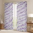 thumbnail image 2 of Homewish Abztract Zebra Stripe Black Out Curtains,Diamond Sequin Print Curtains Pack of 2 (42x63 Each),Purple Gray Bedroom Curtains For Girsl Kids,Breathable Home Decor, 2 of 6