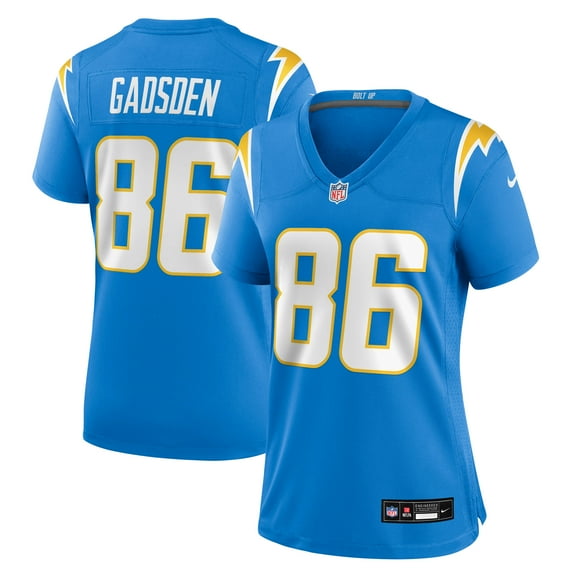 Women's Nike Oronde Gadsden Powder Blue Los Angeles Chargers Team Game Jersey
