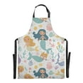 thumbnail image 2 of Cute Mermaids and Friends Kitchen Apron with 2 Pockets Adjustable waterproof Cooking Aprons for Women Men Chef, 2 of 7