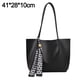 thumbnail image 2 of Bolsos de mano para mujer, bolsos tipo cartera con asa superior, bolso de hombro de PU, negro, 2 of 5