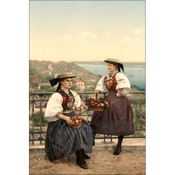 24"x36" Gallery Poster, National Vierlander costume, Hamburg, Germany 1890