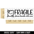 thumbnail image 2 of Fragile Handle With Care Broken Parts Label Box Self-Inking Rubber Stamp Ink Stamper for Business Office - Purple Ink - Large 2-2/4 Inch, 2 of 7