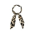 thumbnail image 4 of INSPIRE CHIC Skinny Scarf Womens Thin Long Neckscarf Fashion Leopard Print Hairband Waistband Bag Handle Accessory Light Brown 88x5cm/35x2", 4 of 5
