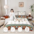 thumbnail image 3 of Erosebridal Vintage Cow Skull Full Size Comforter Sets, Farmhouse Aztec Bedding Sets, Reversible 3-Piece, 1 Comforter and 2 Pillowcases, 3 of 6