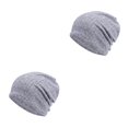 thumbnail image 3 of Sonducket Gorros apilables, gorros, gorros casuales de otoño, gorros clásicos de moda, ropa para exteriores, gorro de punto gris Gris 2piezas, 3 of 6