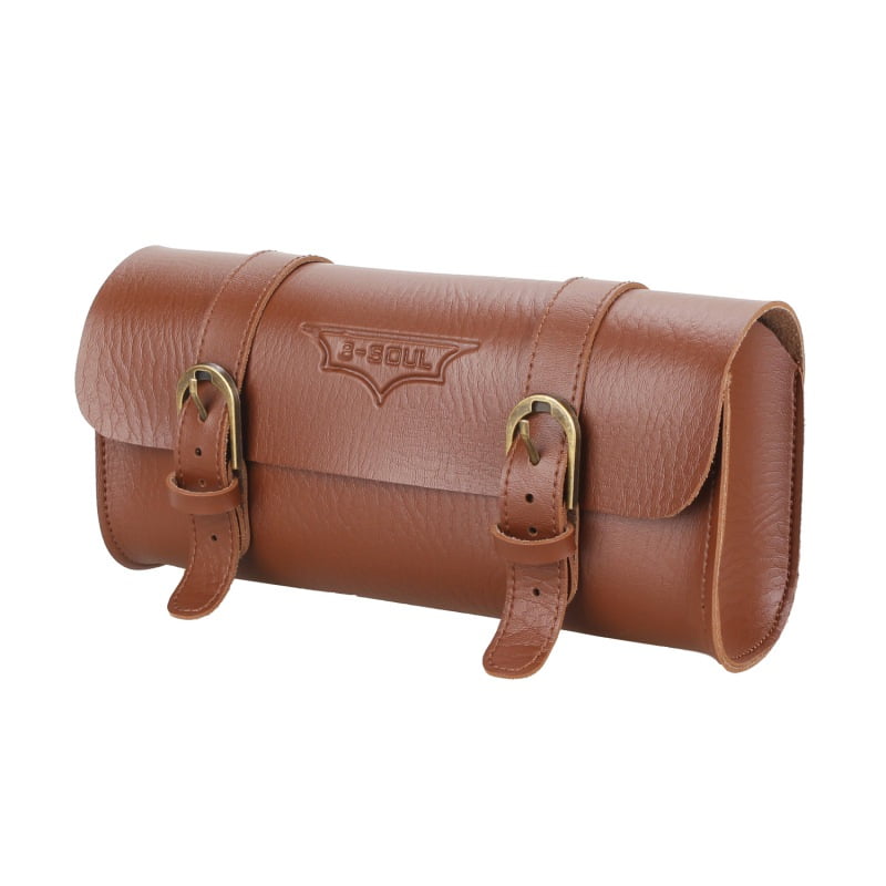 Vintage Bike Saddle Bag Phone Pouch Cycling Front Pannier PU Leather Supplies