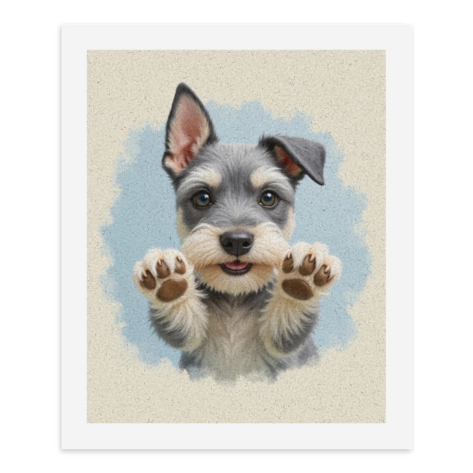 Paint By Numbers Kit for Adults Beginner - DIY Cute Puppy Paws Up Art Illustration Canvas Painting Kits for Adults, Frameless Paint By Number for Adults for Home Wall Decor 16x20 Inch