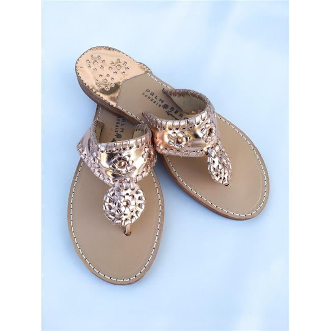 Palm Beach Sandals Palm Beach Sandals Pb1010 6 5 Hand Crafted Womens Leather Sandals 44 Rose Gold Rose Gold Size 6 5 Walmart Com Walmart Com