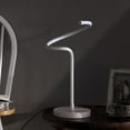 thumbnail image 5 of 19" In Led Matte White Curvilinear S-Curve Spiral Tube Led Table Lamp, 5 of 6