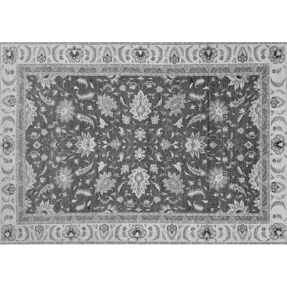 Ahgly Company Indoor Rectangle Oriental Gray Traditional Area Rugs, 6' x 9'