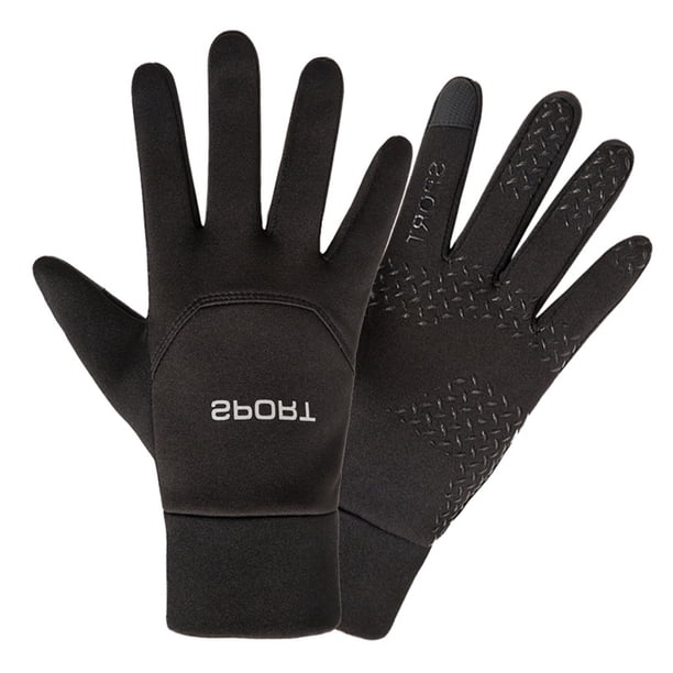 Guantes de invierno de moda Sonducket de poliéster negro L