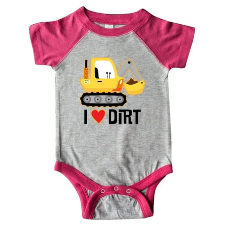 

Inktastic Construction Truck I Love Dirt Gift Baby Boy or Baby Girl Bodysuit