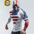 thumbnail image 2 of Xzbqbs Mens Fishing Hooded Shirts UPF 50 + Sun Protection Breathable Tops Long Sleeve Hiking Outdoor Printed Shirt with Face Mask, 2 of 3