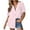 Pink 1, variant on hotojiny Womens Button down Shirts Summer Cotton Linen Breathable Short Sleeve Blouses Loose Collared Oversized Tops with Pockets