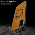 thumbnail image 4 of for Samsung Galaxy S20 Plus PU Leather Case, Vintage Compatible with MagSafe and Wireless Charging Slim Fit-Drop Scratch Resistant Support Magnetic Car Mount Case Cover for Galaxy S20 Plus, Brown, 4 of 9