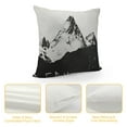thumbnail image 4 of YINGXI Throw Pillow Cushion Cover, Lettering Hand Drawn Simple Mountains Nature Theme, Decorative Square Accent Pillow Case,Black White 20x20in, 4 of 5