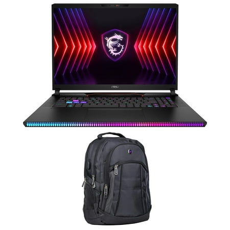 MSI Raider GE78 HX Gaming/Entertainment Laptop (Intel i9-14900HX 24-Core, 17.0in 240 Hz Wide QXGA (2560x1600), GeForce RTX 4090, 64GB DDR5 5200MHz RAM, Win 10 Pro) with 1680D Backpack