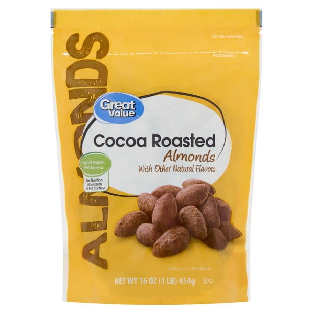 Great Value Cocoa Roasted Almonds, 16 oz