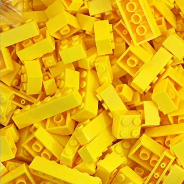 120/240PCS Building Blocks Lot Pack City Classic Bricks Sorted By Color Bricks Block Plate Creative Toy Compatible with Legoeds,yellow,250g-240pcs